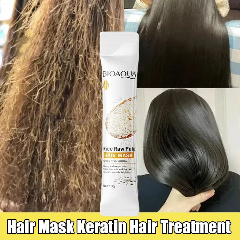 Professional Rice Repair Hair Mask for Dry and Damaged Hair