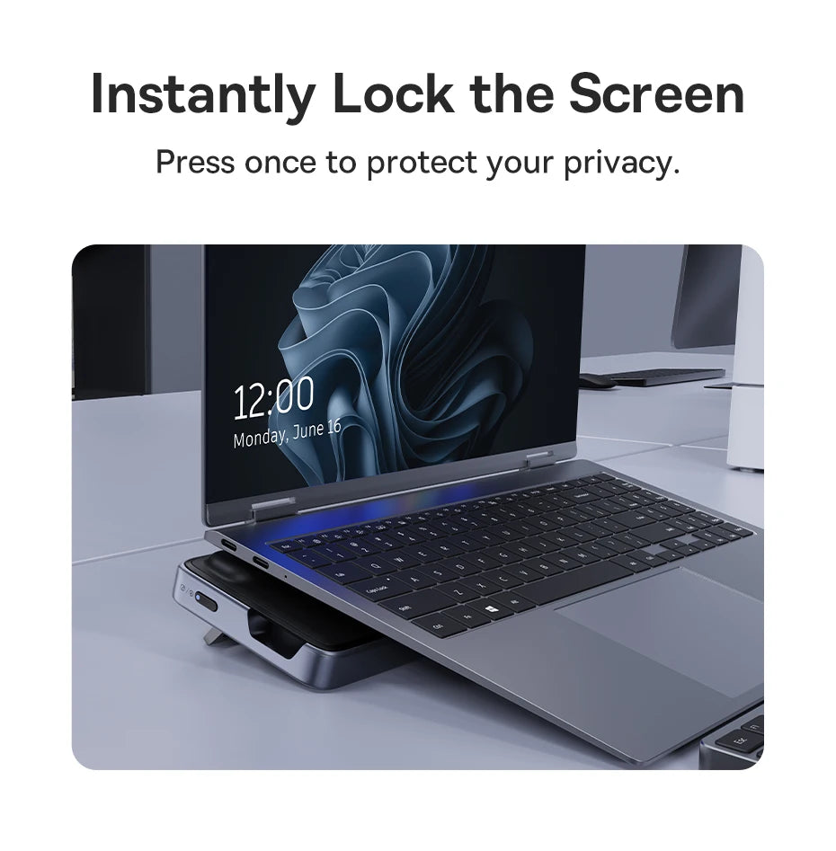 12-in-1 USB-C Triple Display Docking Station with Laptop Stand - 17