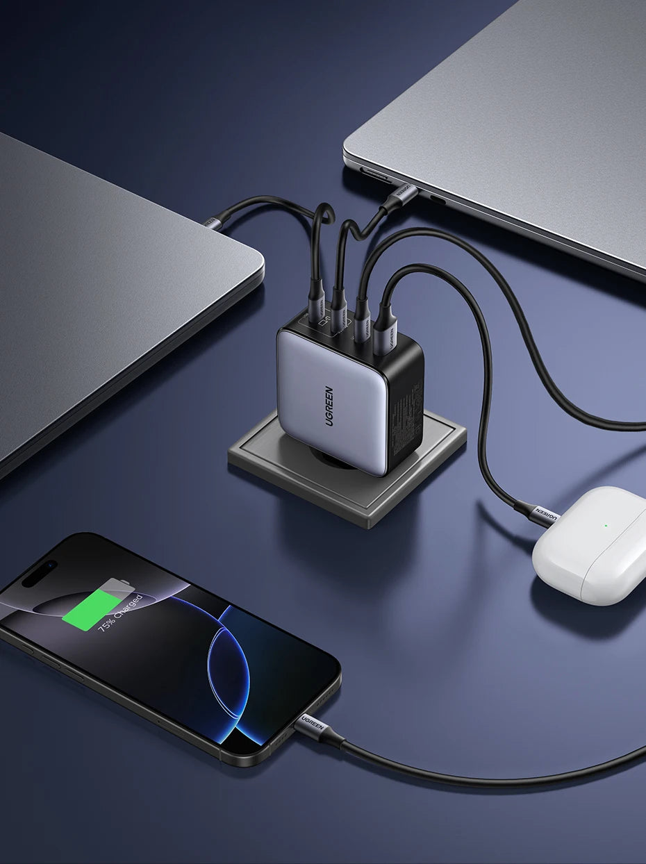 200W GaN Fast Wall Charger for Laptops and Smartphones - 10