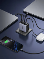 200W GaN Fast Wall Charger for Laptops and Smartphones