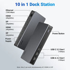 9-in-1 USB-C Docking Station with 4K Triple Display and 100W PD