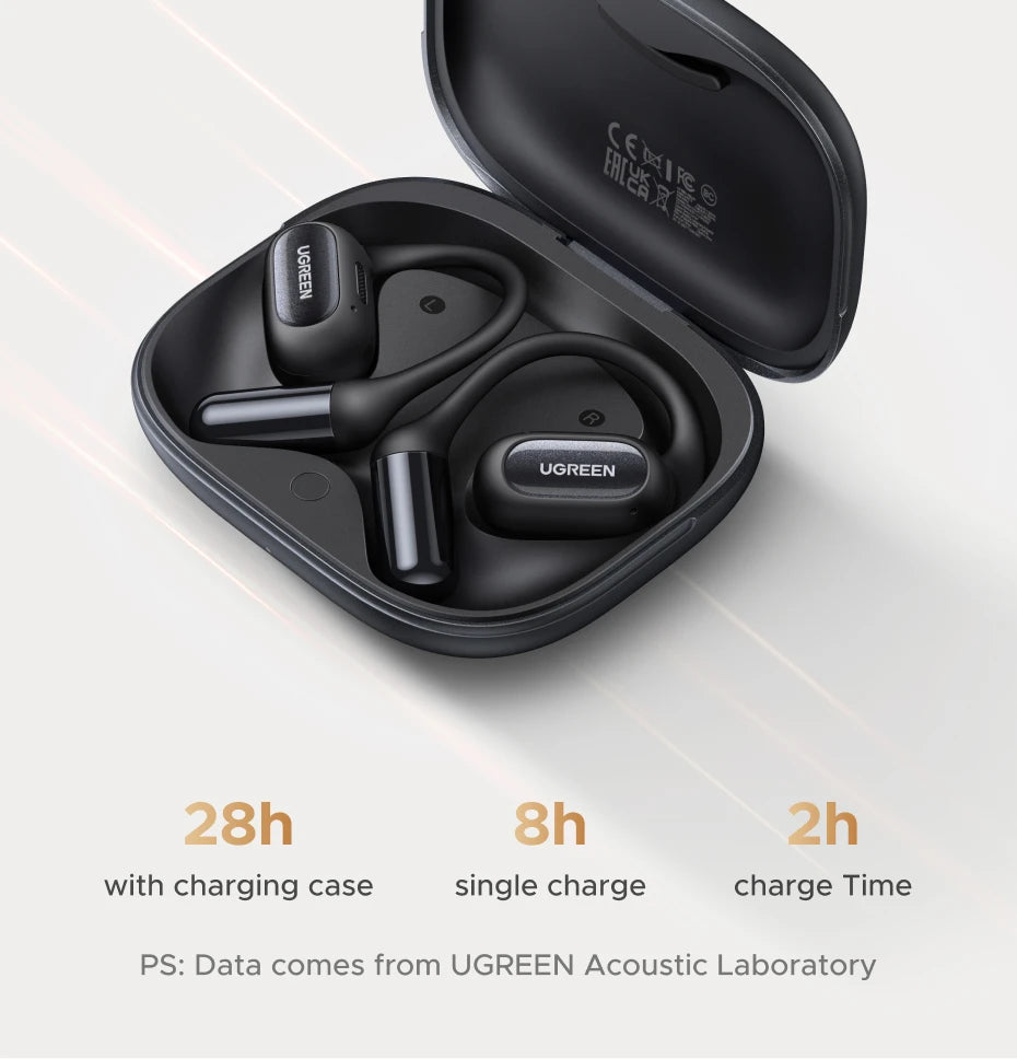 Open-Ear Wireless Bluetooth Sport Earbuds with Charging Case