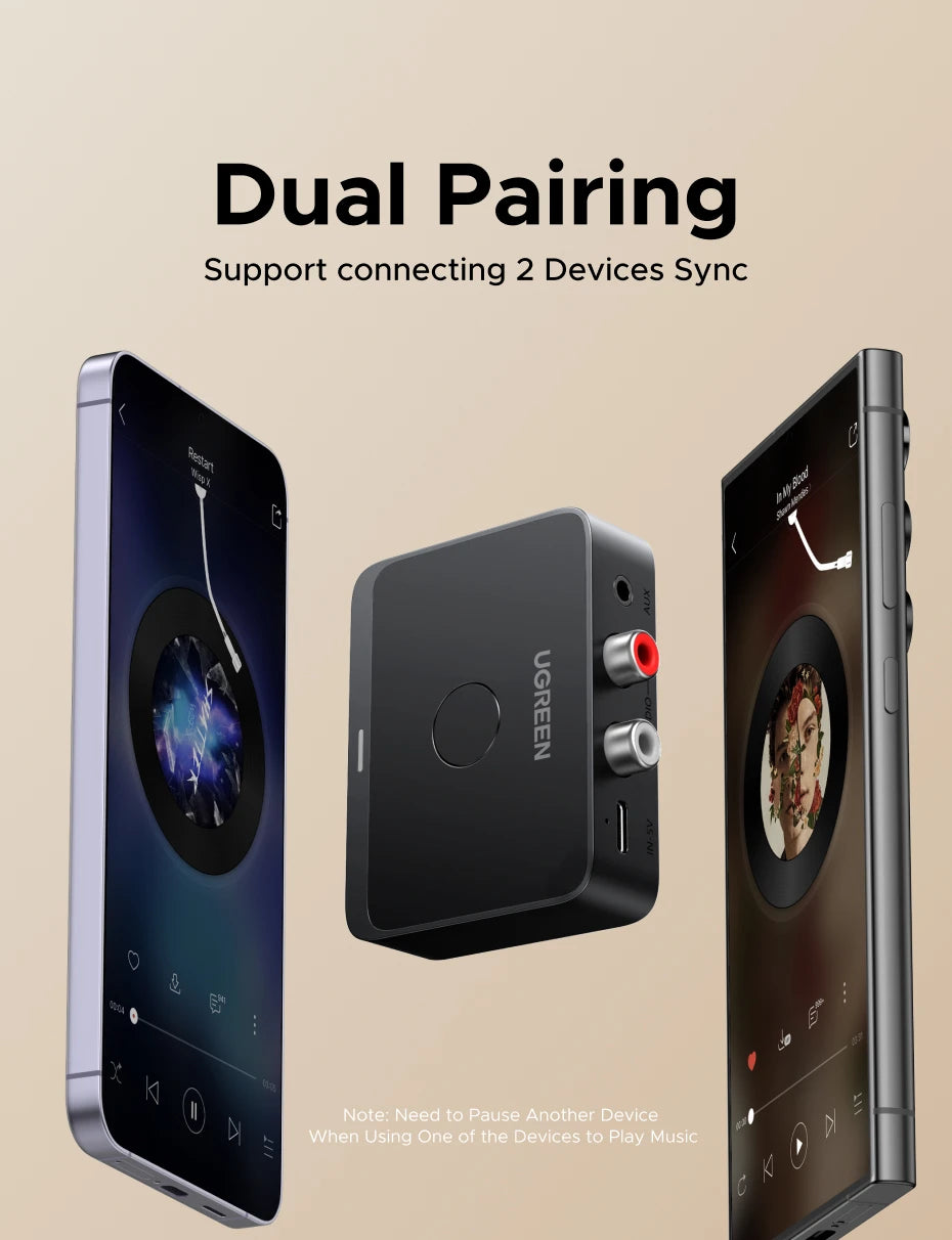 Bluetooth 5.3 Receiver with LDAC Hi-Res Wireless Audio Adapter