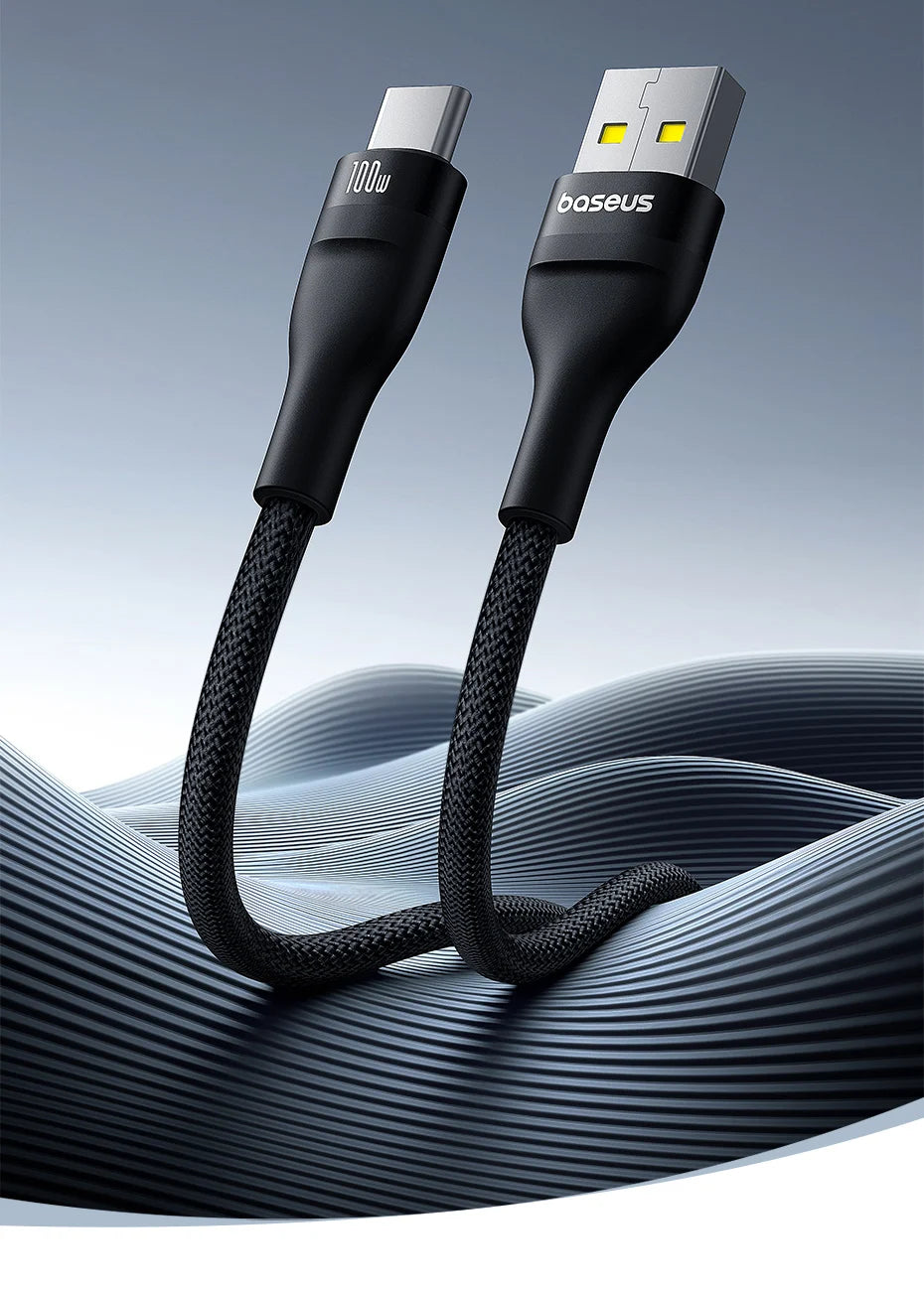 100W USB-C Fast Charging Data Cable for Smartphones and Tablets