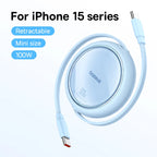 100W Fast Charging Retractable USB-C to USB-C Cable