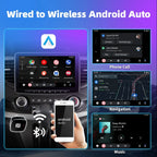 Wireless CarPlay and Android Auto 2-in-1 Adapter for Wired Car Systems