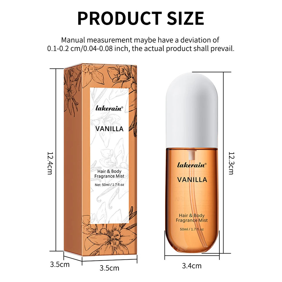 Vanilla and Rose Hair & Body Fragrance Mist