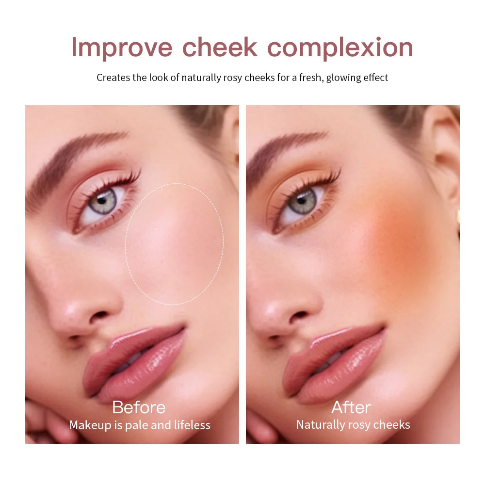 Matte Embossed Powder Blush Palette for Natural Cheek Color - 5