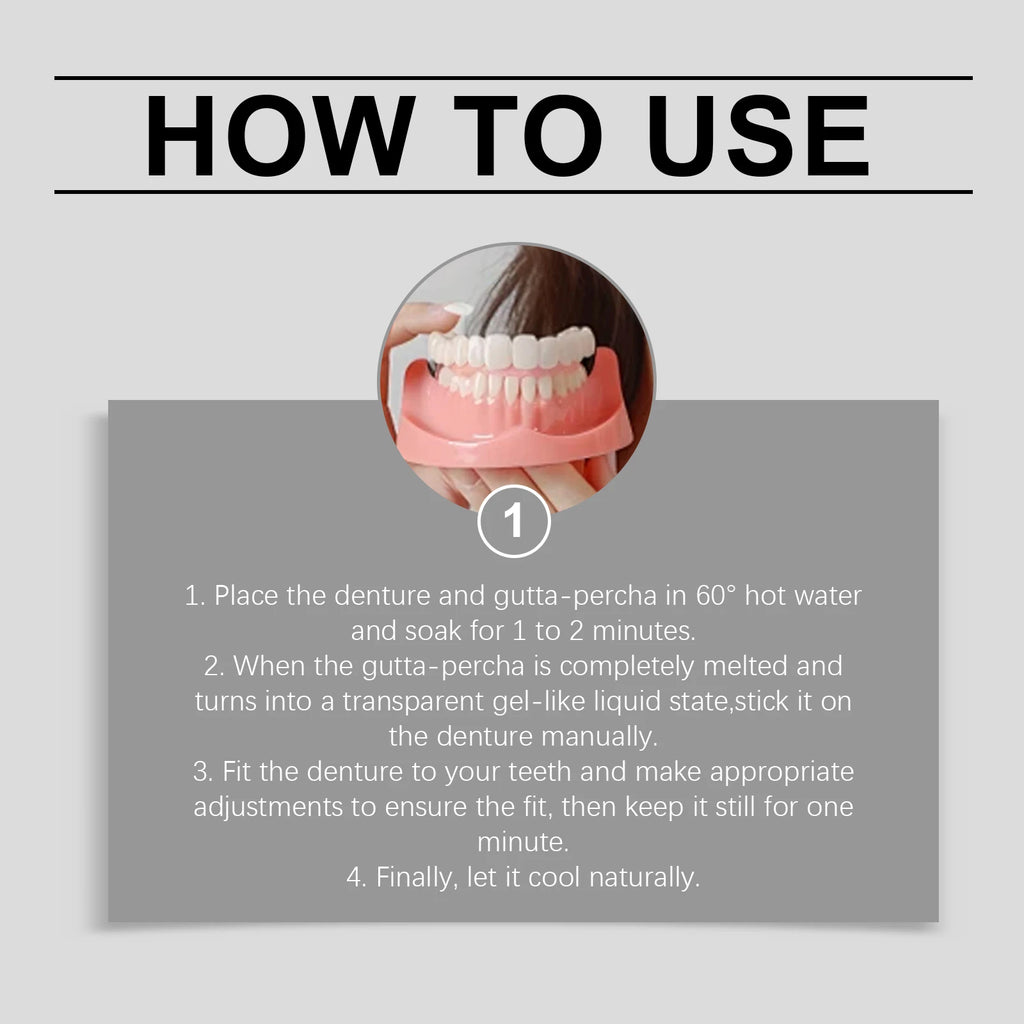 Temporary Silicone Dental Veneers and Denture Set