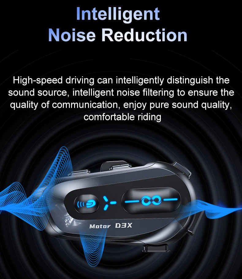 Bluetooth 5.4 Motorcycle Helmet Intercom Headset - 15