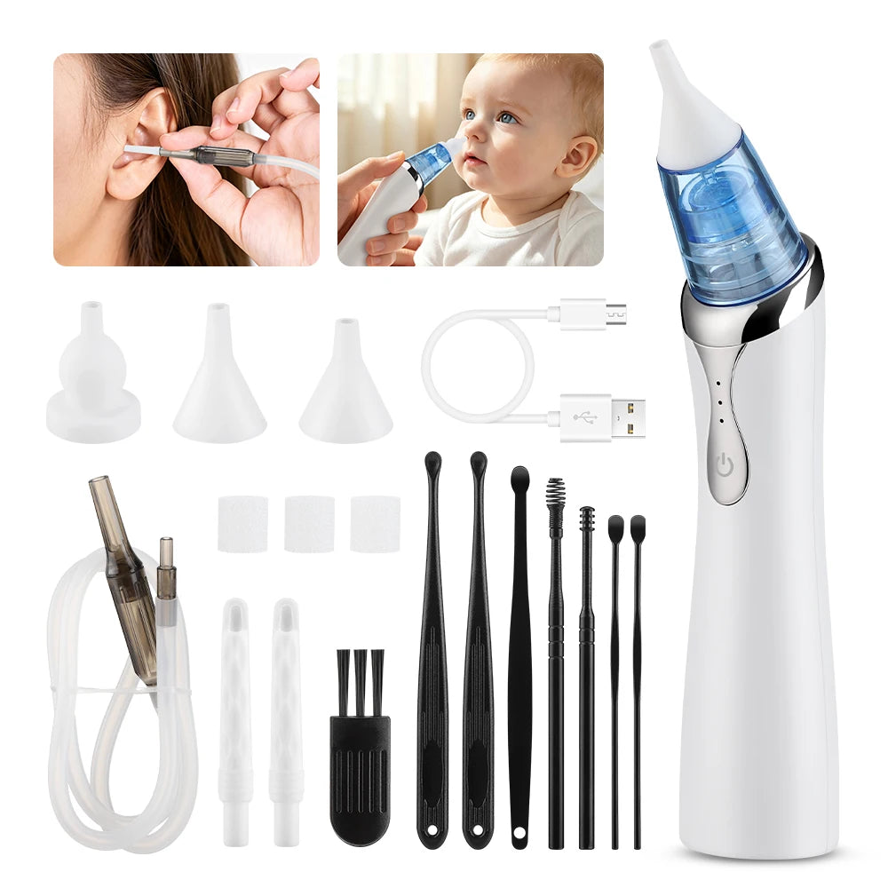 Electric 2-in-1 Nasal Aspirator and Ear Wax Removal Kit