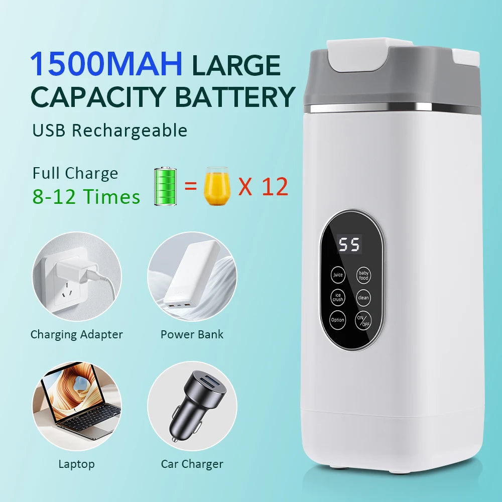 Portable Electric Juicing Cup with Digital Display - 3