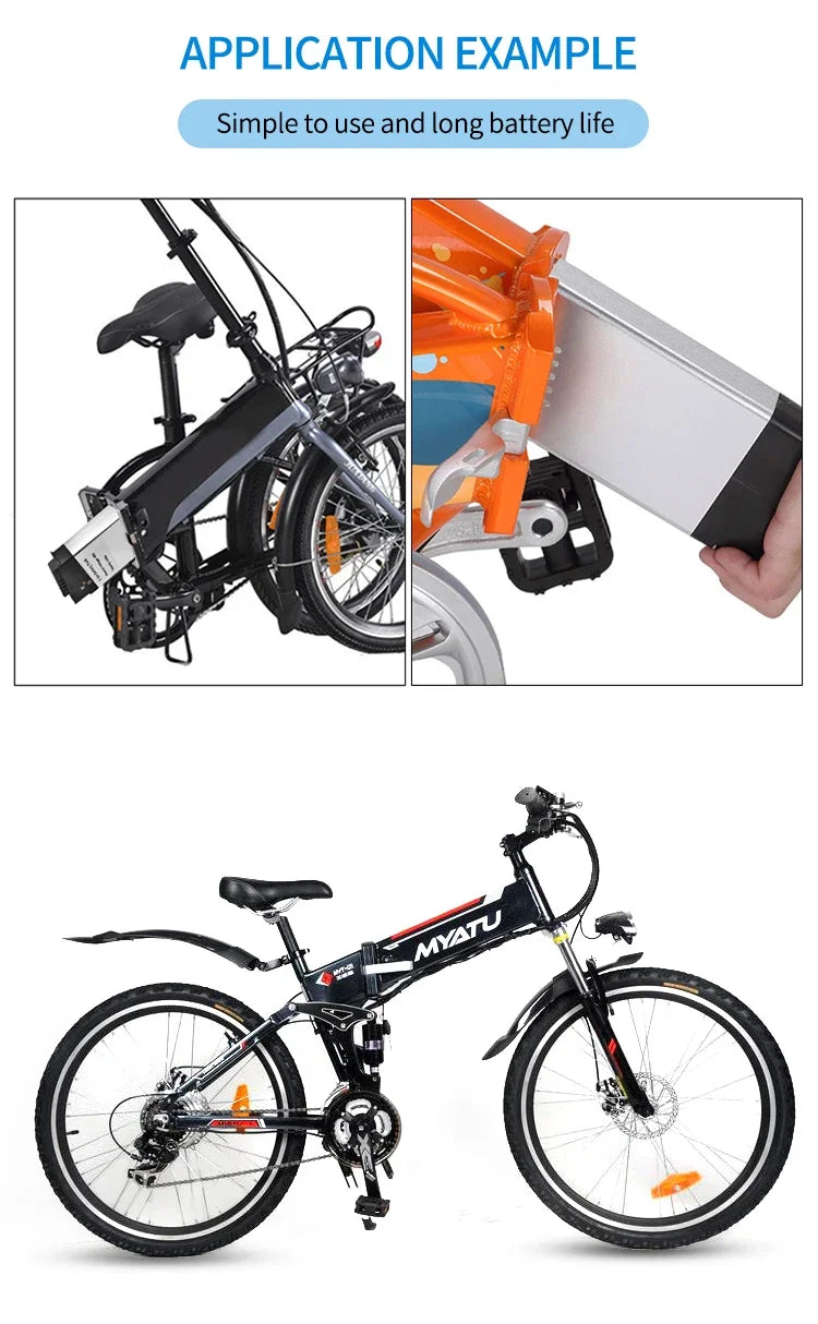 36V Lithium-Ion E-Bike Replacement Battery Pack - 13
