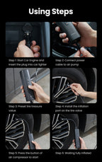 Portable Digital Tire Inflator for Cars and Motorcycles