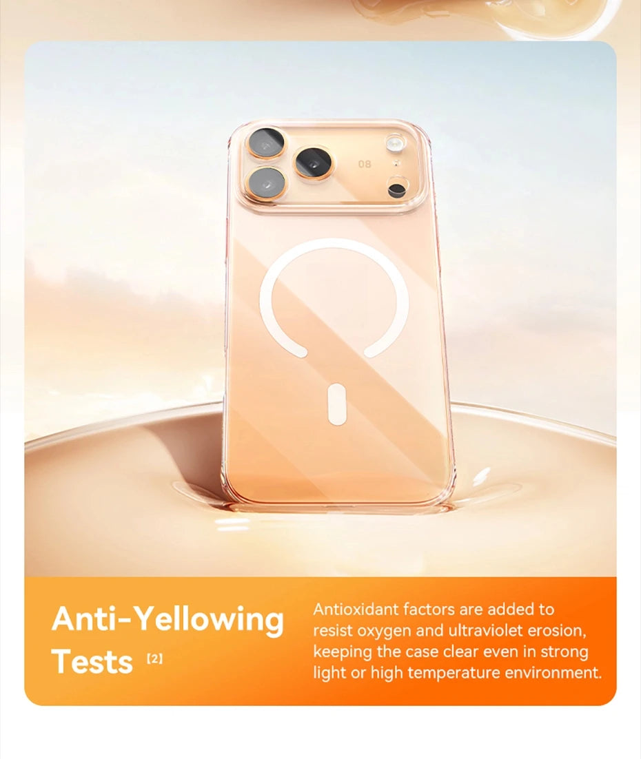 Magnetic Transparent Protective Case for iPhone - 15