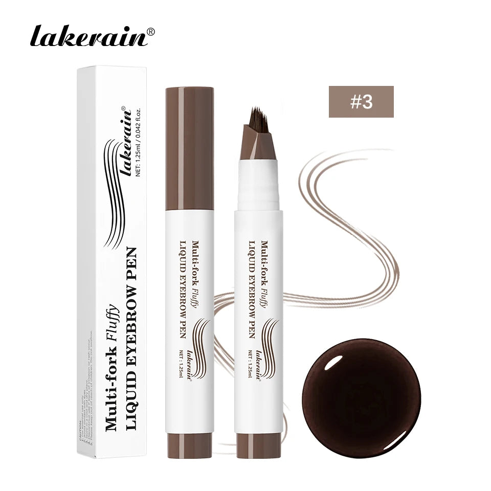 Waterproof Multi-Fork Liquid Eyebrow Pen for Natural Brows - 27