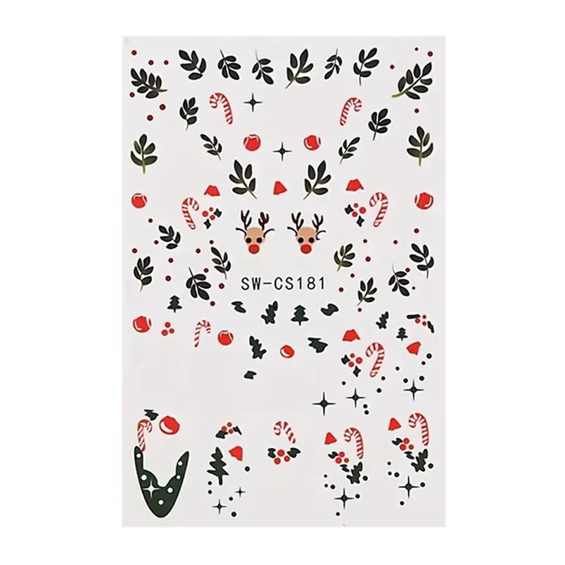 Christmas Cartoon Nail Art Stickers - 9