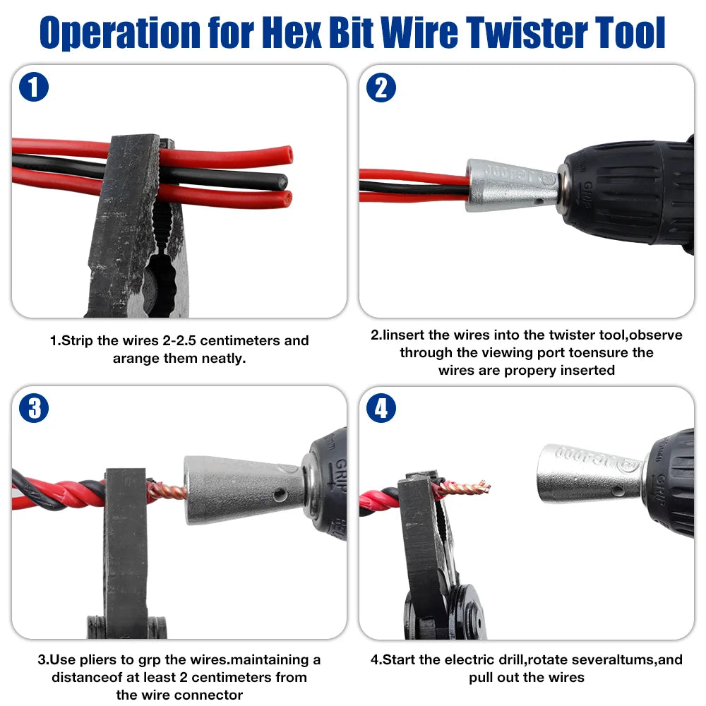 Electric Drill Wire Twister and Connector Tool Set