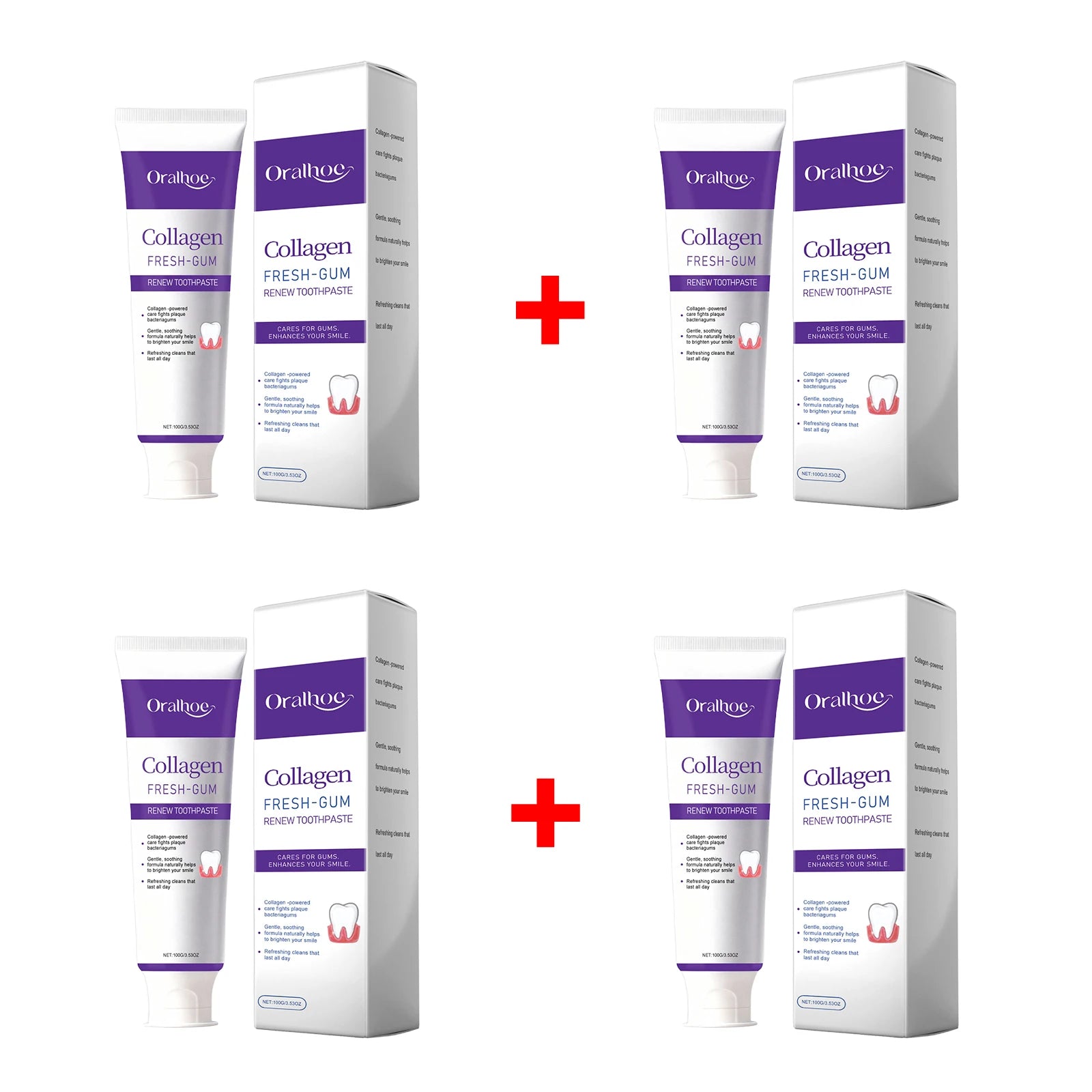 Collagen Whitening Toothpaste for Fresh Breath and Gum Care - 19