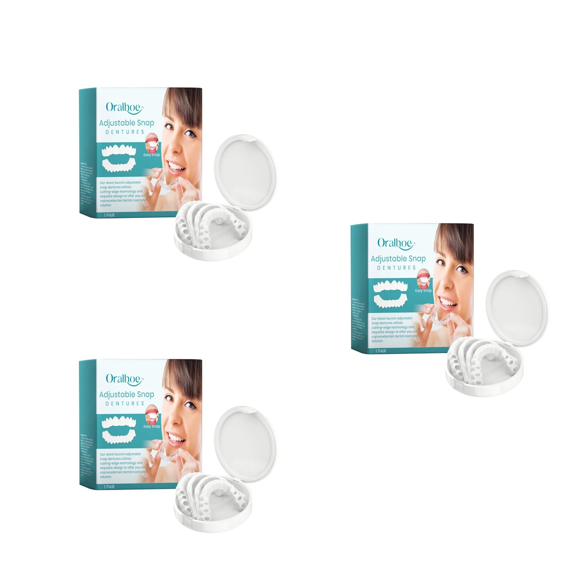 Adjustable Snap-On Dentures for Missing Teeth Repair - 14