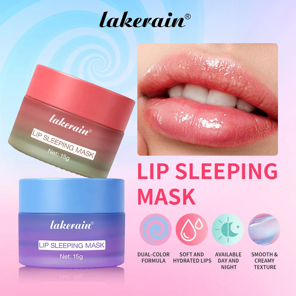 Hydrating Dual-Color Lip Sleeping Mask for Dry Cracked Lips