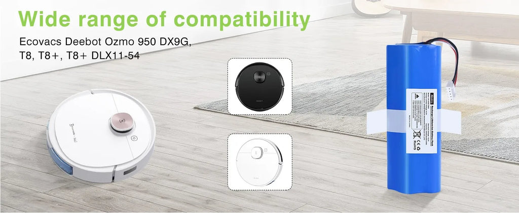 Replacement Lithium-Ion Battery for Robot Vacuum Cleaners