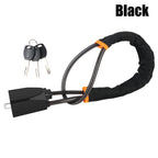 Braided Steel Car Steering Wheel Lock with Seatbelt Buckle