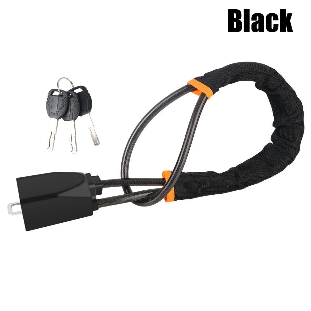 Braided Steel Car Steering Wheel Lock with Seatbelt Buckle