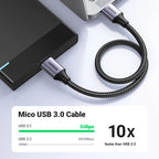 USB 3.0 to Micro B Data Cable for Hard Drives