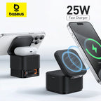 25W 2-in-1 Magnetic Wireless Charging Station for Smartphones