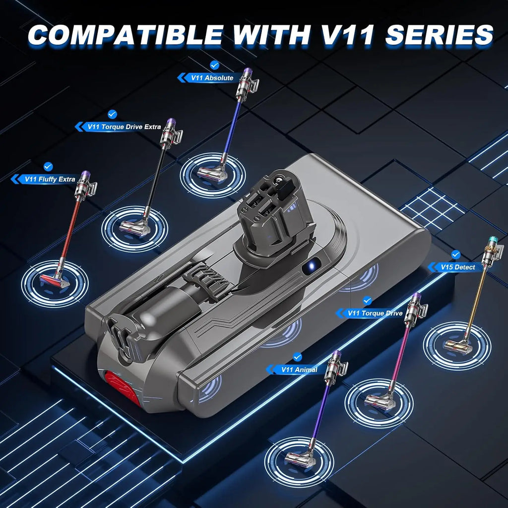Replacement Battery for Dyson V11 Click-in Vacuum Models