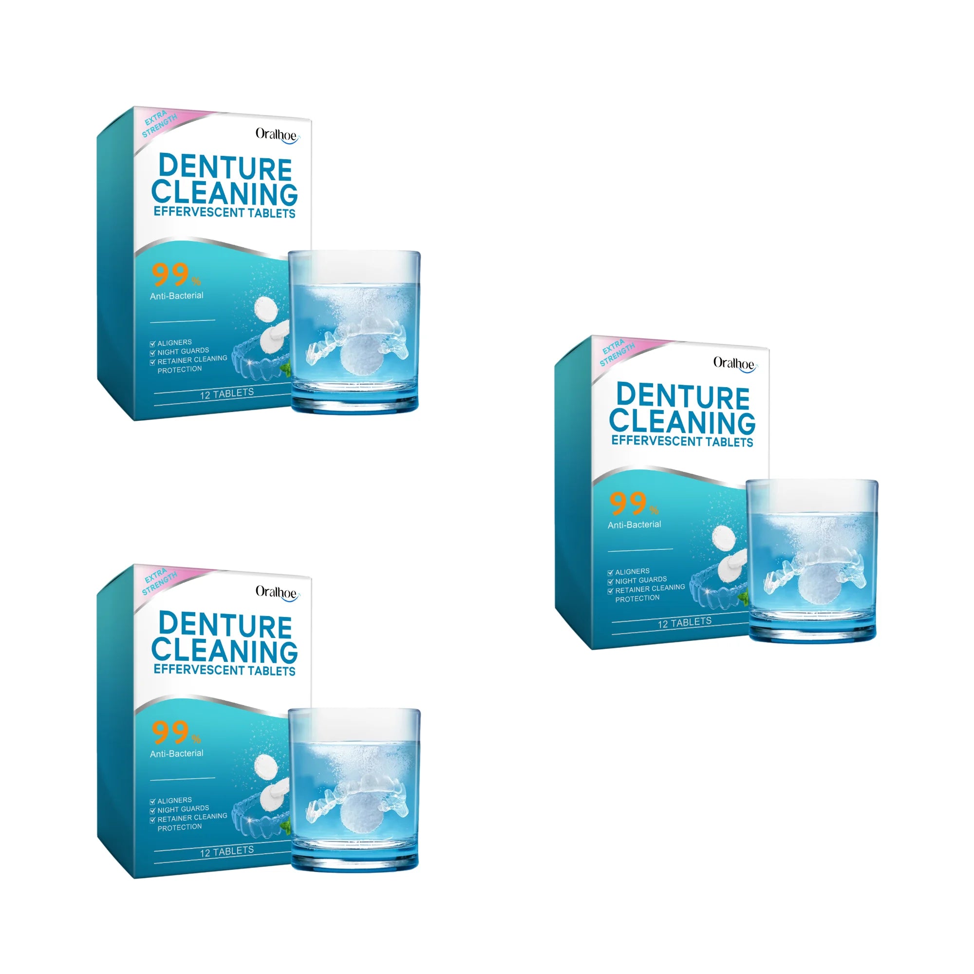 Effervescent Denture and Retainer Cleaning Tablets - 16