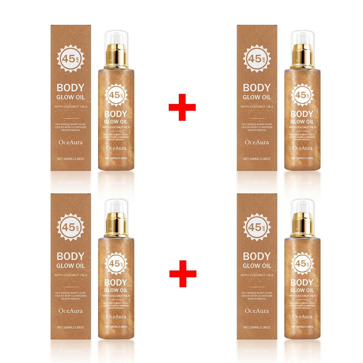 SPF 45 Coconut Moisturizing Glowing Body Oil