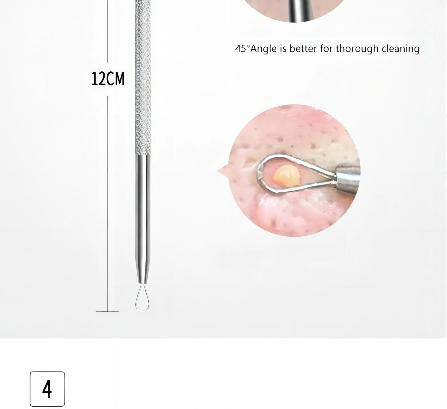 Stainless Steel Blackhead and Pimple Extractor Kit - 15