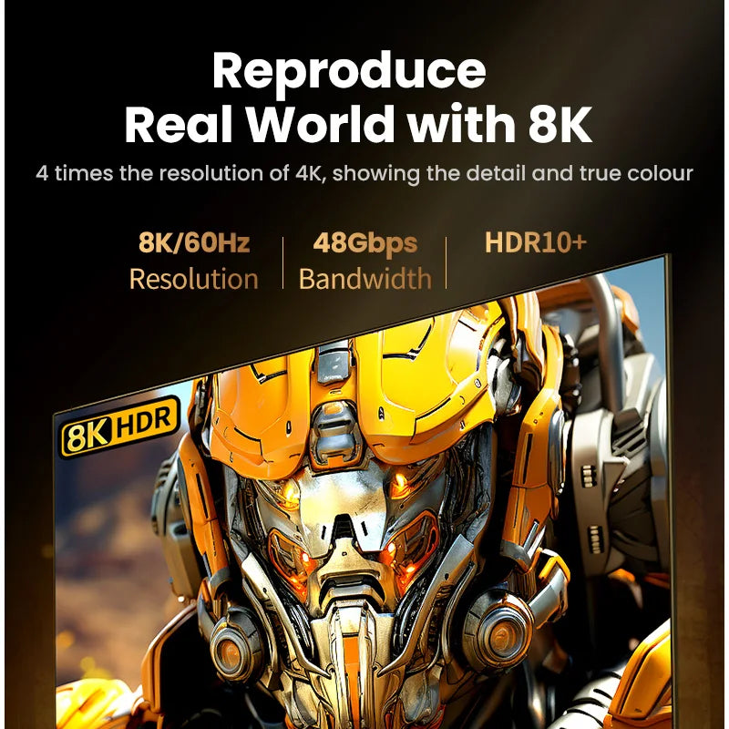 8K Ultra High Speed HDMI 2.1 Cable 48Gbps - 2