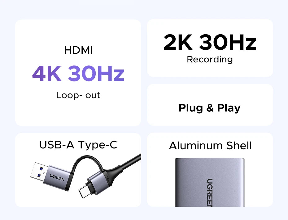 HDMI Video Capture Card with 4K Loop-out for Live Streaming - 8
