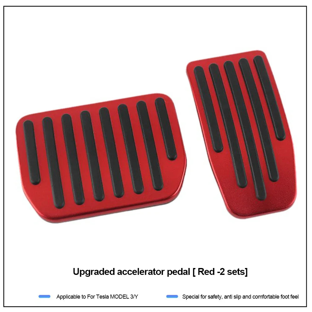 Anti-Slip Aluminum Pedal Cover Set for Tesla Model 3 and Model Y