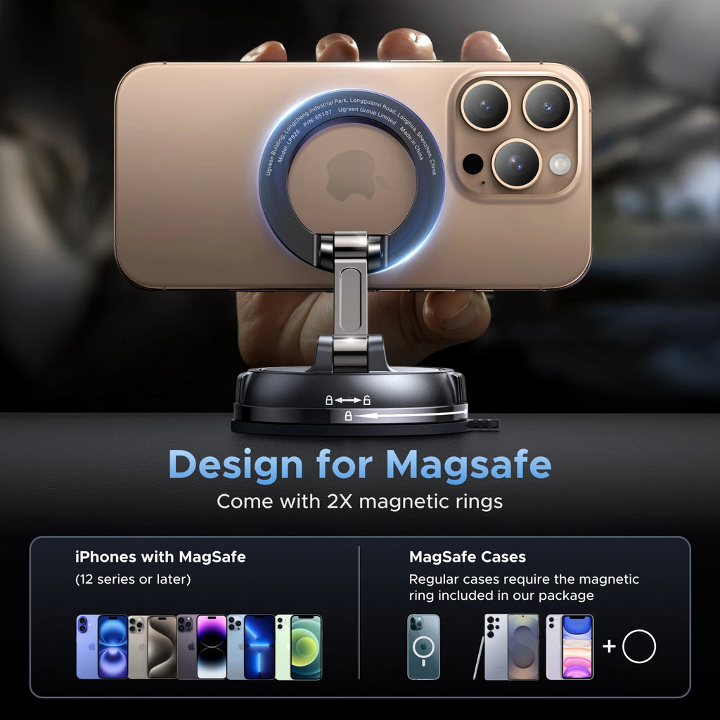 Magnetic Dashboard Car Phone Mount for Smartphones