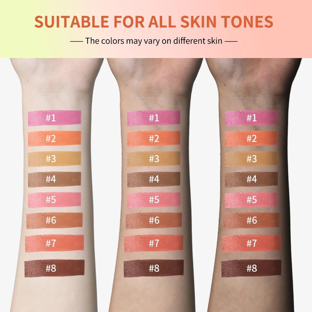 8-Color Cream Blush and Highlighter Makeup Palette