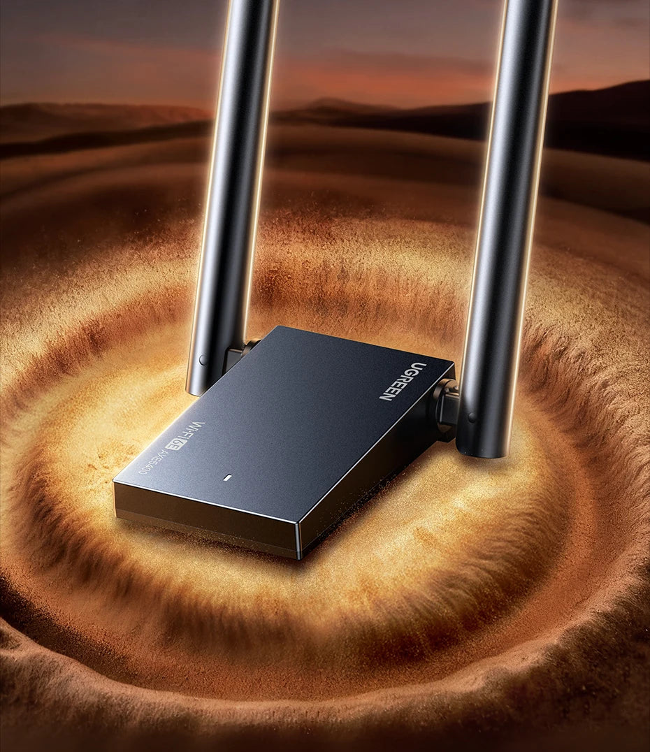 AXE5400 WiFi 6E USB 3.0 Tri-Band Wireless Adapter for PC