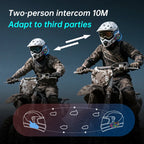 Bluetooth 6.0 Motorcycle Helmet Intercom with RGB Lighting