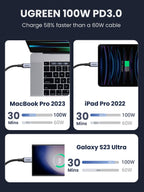 100W USB-C to USB-C Fast Charging and Data Sync Cable