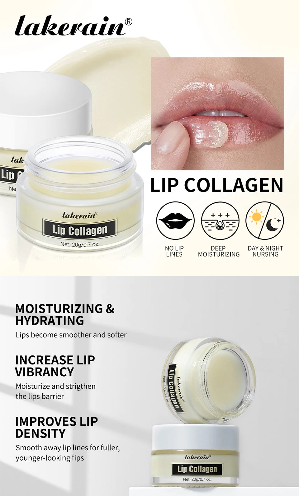Collagen Hydrating Lip Sleeping Mask for Dry Lips - 7