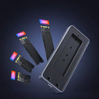 20Gbps M.2 NVMe and SATA SSD Enclosure with RGB Lighting