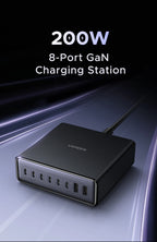 200W GaN Desktop Fast Charging Station for Laptops and Phones