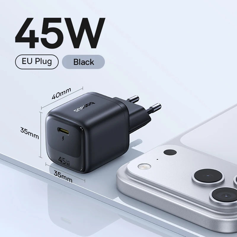 45W GaN USB-C Fast Charger for Smartphones and Laptops - 36