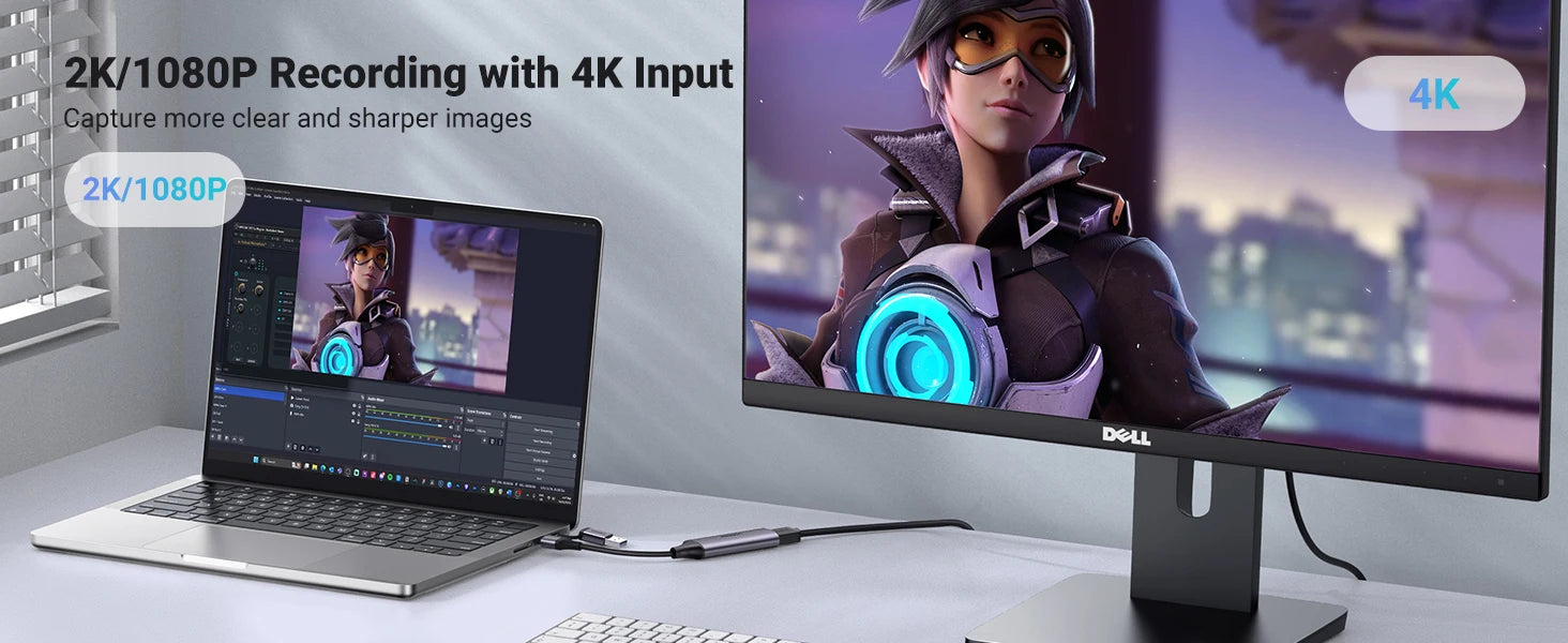 HDMI to USB-C Video Capture Card for Live Streaming and Recording - 8
