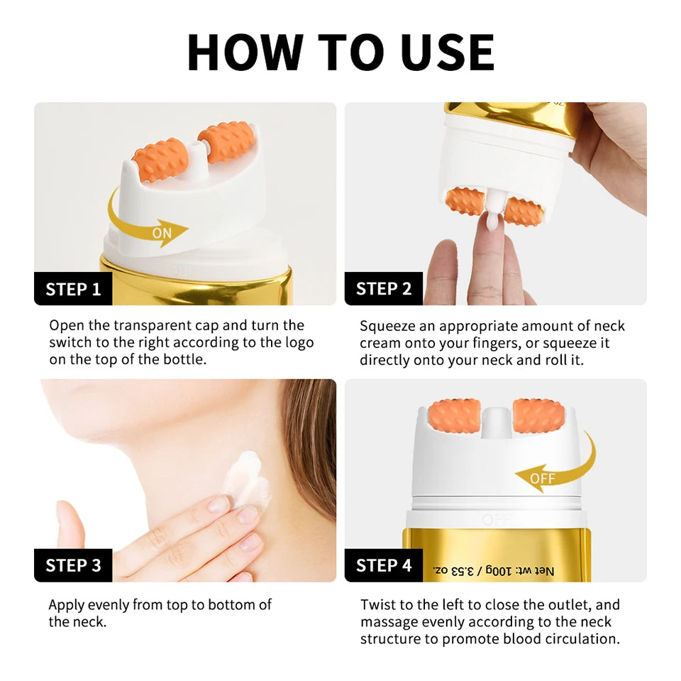 Firming Lifting Neck Cream with Integrated Roller