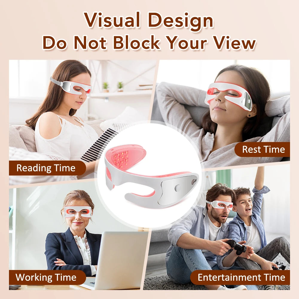 3D LED Red Light Therapy Eye Massager for Fatigue and Dark Circles - 6