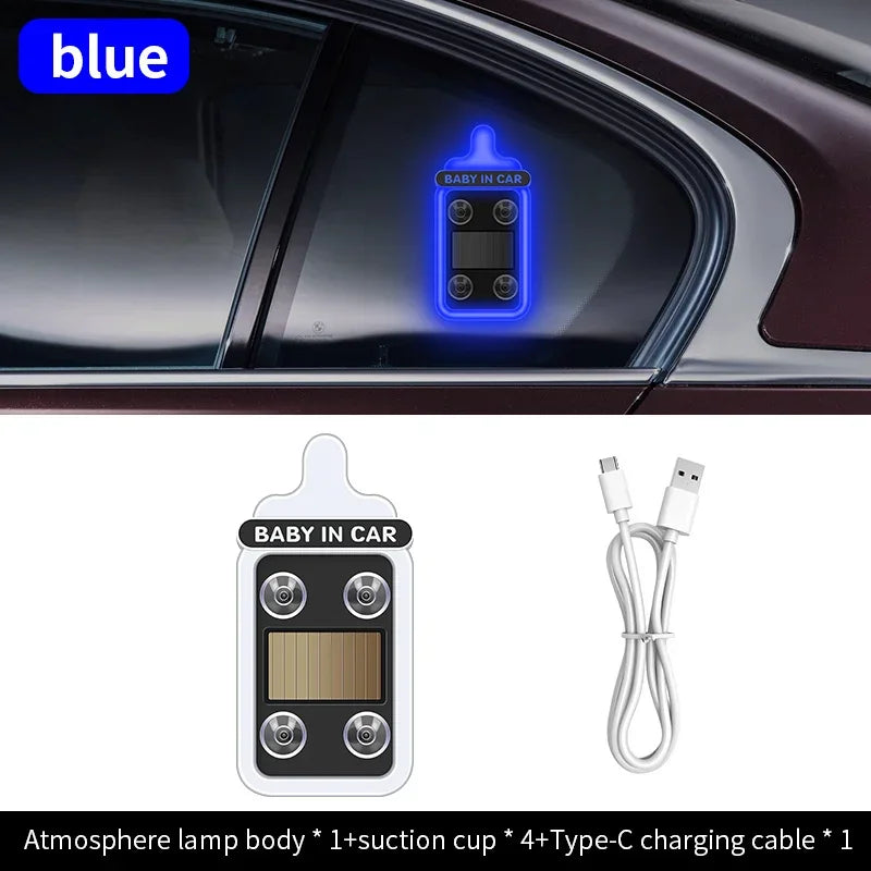 Solar Powered Demon Eye LED Car Warning Light